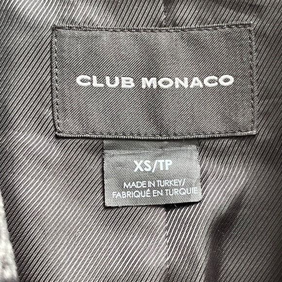 Club Monaco Wool and Cashmere Gingham Peacoat Jacket XS - Picture 3 of 4